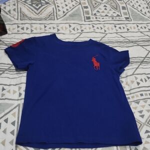 Polo by Ralph Lauren Kids Royal Blue Tee with Red Emblem